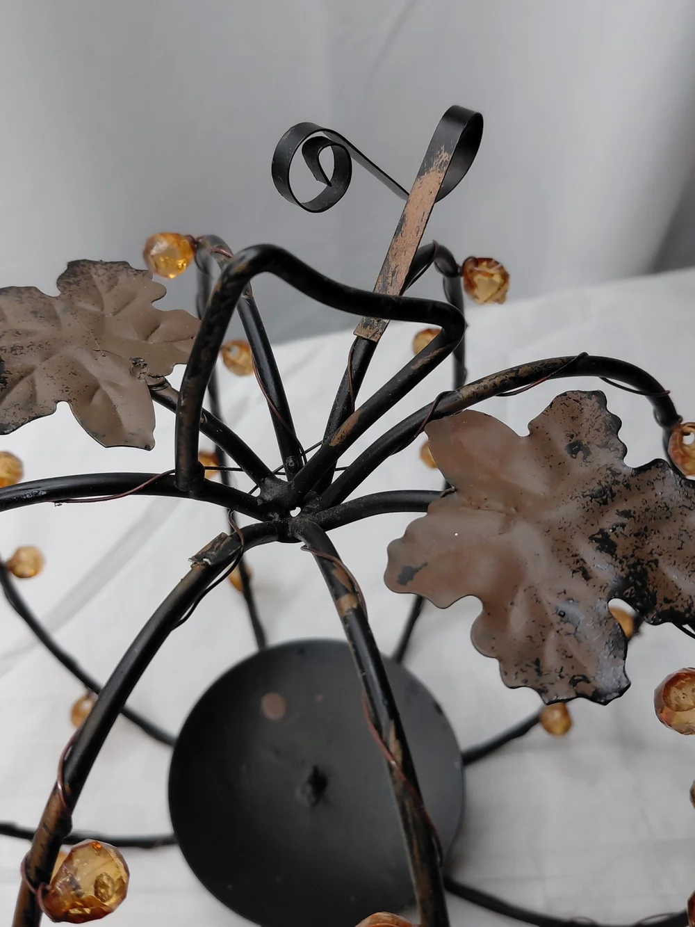 Pier One Metal Pumpkin Tealight Candle Holder